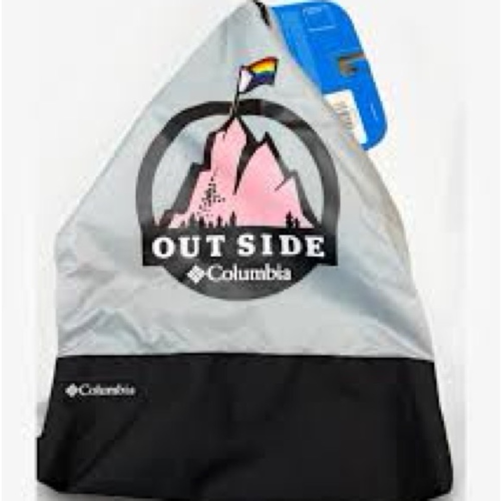 NWT Columbia Unisex Zigzag Drawstring Pack, Cirrus Grey/Black Pride, One Size